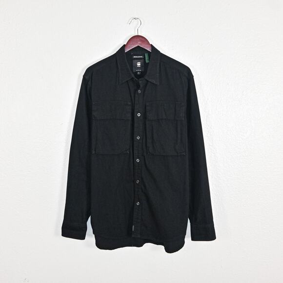 G- Star RAW XL Big Pocket over Shirt in Black Long Sleeve - Picture 1 of 10